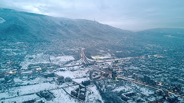 Winter Day Hyperlapse - Cloverleaf Interchange over Sofia