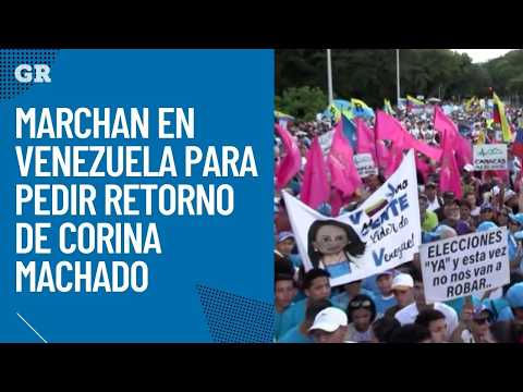 Protesters in Venezuela demand the return of Corina Machado