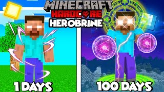 I Survived 100 Days as HEROBRINE in Hardcore Minecraft... (Hindi)