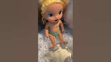 morning routine with new baby alive! any name suggestions? 🥥