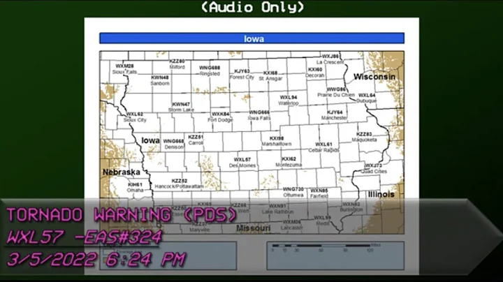 Extreme Iowa Tornado Outbreak 3/5/2022! My Lost Alerts (EAS#324-340)