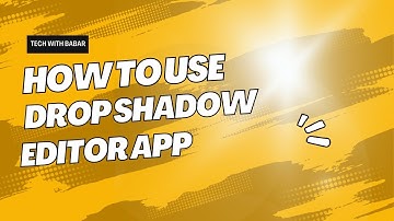 How to use drop Shadow for instagram Editor app? | Tech WITH Babar