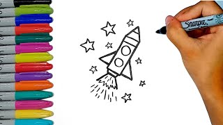 Come Disegnare Facilmente Un Razzo Disegni Per Bambini