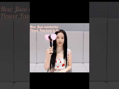 How Jisoo wanted her Flower Fanchant to be vs How she got it #blackpink #jisoo #flower #shorts