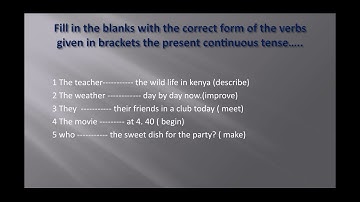 STD 6TH E M SUB ENGLISH CONTINUOUS TENSE P 3 BY MANSI PARMAR
