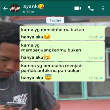 Story WA fake chat Romantis(:BAPER