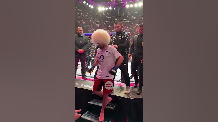 Khabib exits the Octagon with Umar Nurmagomedov after his defeat at #UFC311