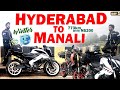 Hyderabad to manali  day 1  winter   chandu manoj  telugu moto vlogging  ns 200 