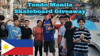 Tondo Manila, Philippines Skateboard Giveaway. Kickflip For Cash Challenge Vitas Skatepark.