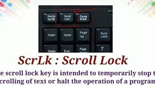 What is the use of Scroll Lock Key in Computer Keyboard | Scroll Lock in hindi | scrlk key use
