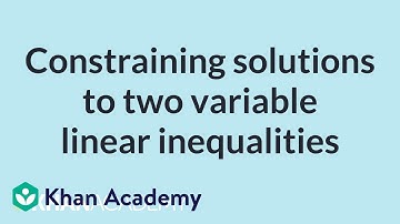 Constraining solutions to two variable linear inequalities
