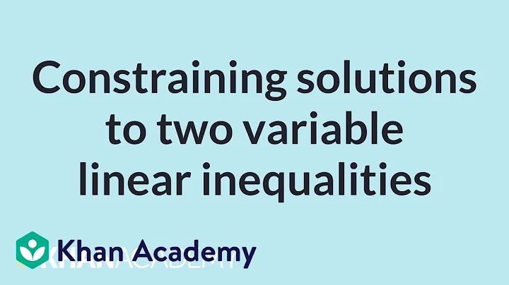 Constraining solutions to two variable linear inequalities