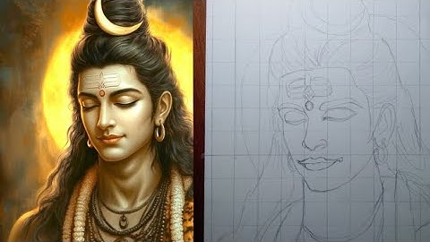 Mahadev drawing outline | Hani’s Art World 