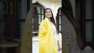 YASH GALLERY Women's Yellow Embroidered Anarkali Kurta with Pant & Dupatta (Yellow) screenshot 4