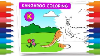Animals ABC Coloring Fun: Kangaroo Comes Alive | Letter K by Magic Zoo - Kids Learning Adventures 1,244 views 2 months ago 6 minutes, 58 seconds