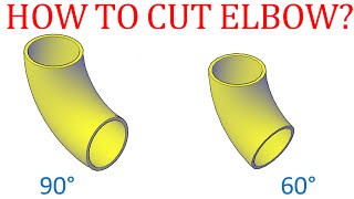 How to cut unknown degree from 90 degree elbow?