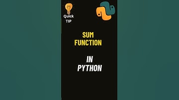 Sum function in  #python #pythonprogramming  #pythontutorial