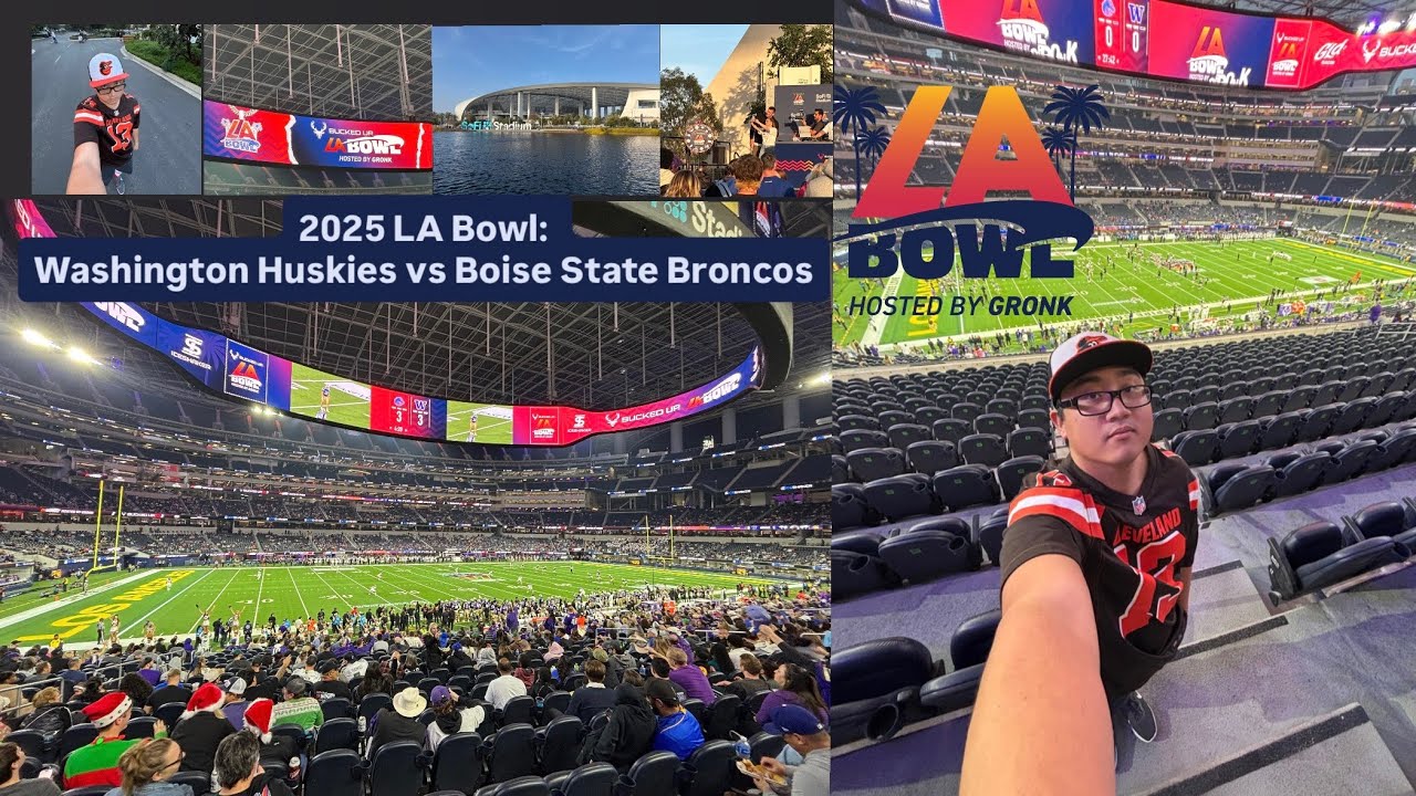 Khayle watches the 2025 LA Bowl: Washington Huskies vs Boise State ...