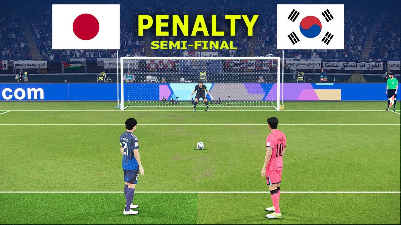 NHẬT BẢN vs HÀN QUỐC | Loạt sút luân lưu | Cúp bóng đá châu Á 2026 Ả Rập Xê Út | Lối chơi PES