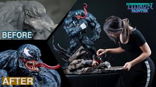 Painted venom 1/3 scale statue l Behind the scenes