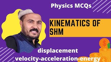 NMDCAT Physics MCQs Lect # 38|Kinematics|SHM|Displacement velocity acceleration energy