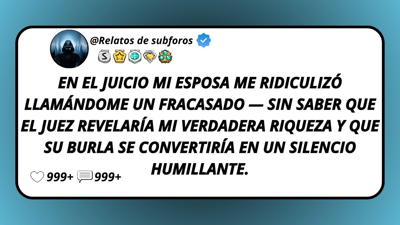 En El Juicio Mi Esposa Me Ridiculizó Llamándome Un Fracasado — Sin Saber Que El Juez Revelaría Mi...