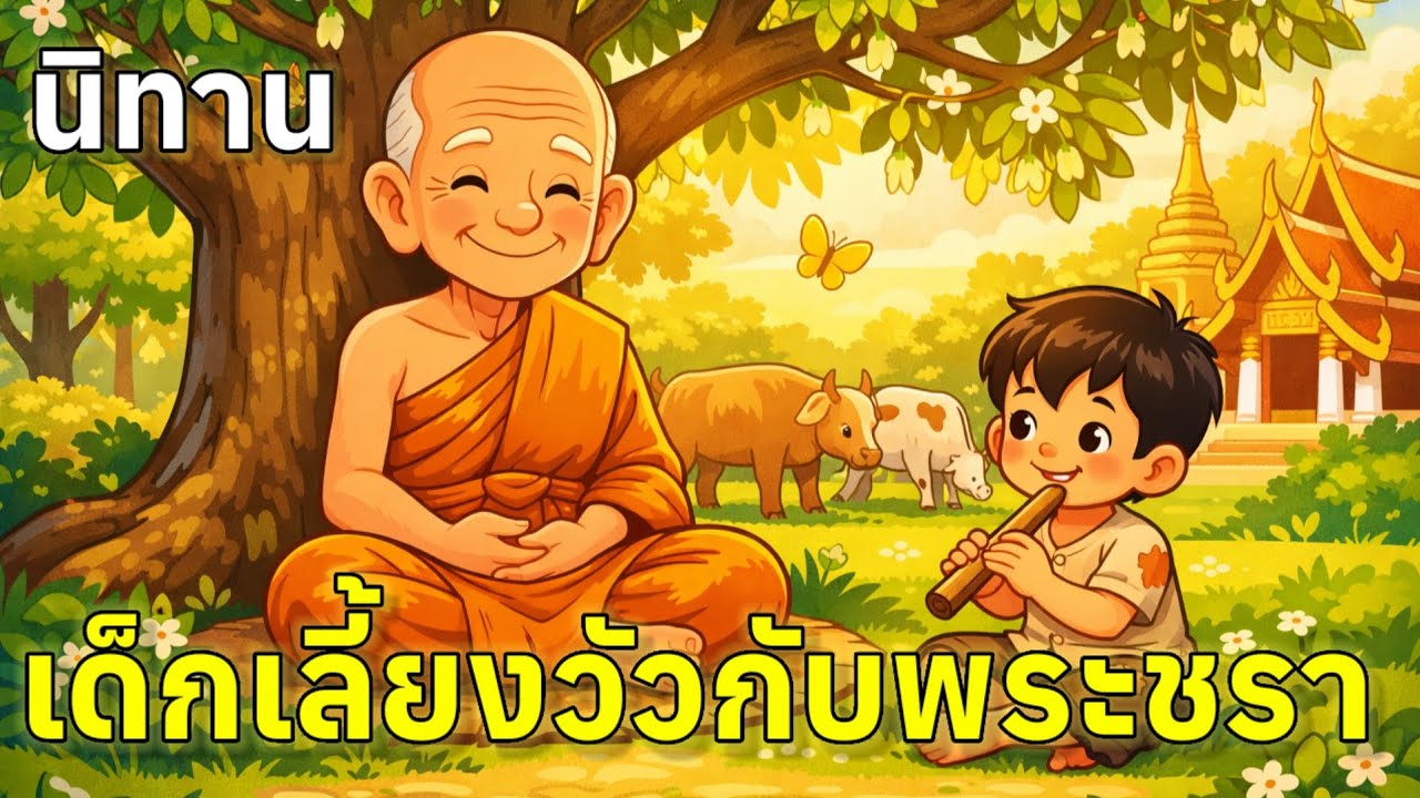 นิทาน เด็กเลี้ยงวัวกับพระชรา ​#นิทานเด็กเลี้ยงวัวกับพระชรา#ธรรมะใต้ร่มพิกุล#ความสุขที่พอดี