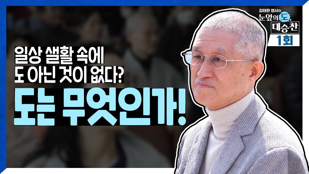 일상 생활 속에 도 아닌 것이 없다? 그러면 대체 그 도는 무엇인가! | 김태완 법사의 눈앞의 도, 대승찬 1화