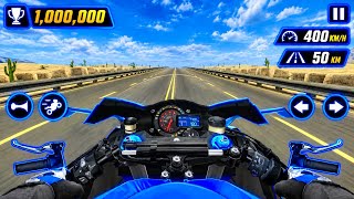 Traffic Rider - ( The Ful BLUE Colour BIKE FUL RACE In DESERT 🔥🤯🤑 ) GAMEPLAY!  screenshot 5