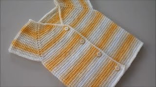 KOLAY TUNUS İŞİ BEBEK YELEĞİ MODELİ \\ EASY BABY CROCHET \\ TUNUSİAN BABY CROCHET