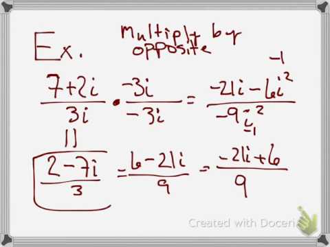 simplifying fractions with imaginary numbers - YouTube