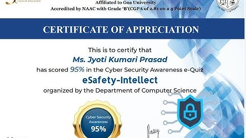 Online quiz based on Cybersecurity| National level quiz on Cybersecurity| verified certificate