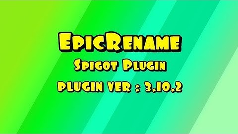 Minecraft | EpicRename Plugin | Spigot