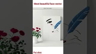 Most beautiful face vector using python turtle #shorts #viral #homedecor