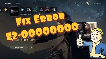 How To Fix PS5 Error E2-00000000