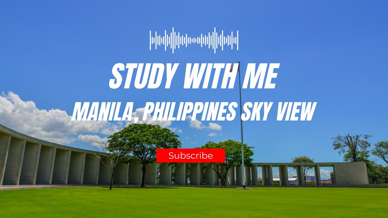 1HOUR STUDY WITH ME 💯/ calm piano / Manila, Philippines sky view 🏜️