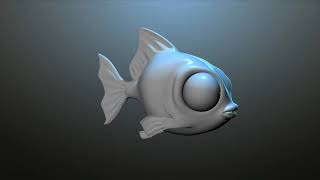 Fish 3D character model | Turn table | 2016