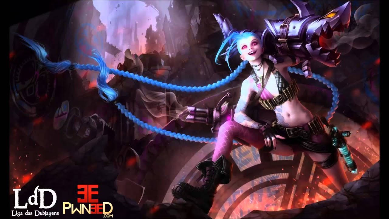 Dublagens LoL BR] Falas da Jinx - YouTube