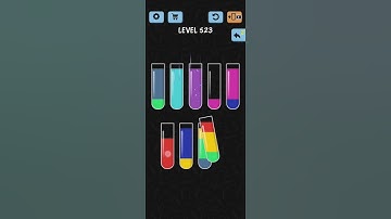 Water Color Sort Level 523 Walkthrough Solution iOS/Android