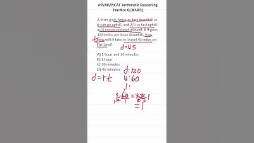 Distance, Rate, and Time (d  = rt): ASVAB/PiCAT Arithmetic Reasoning Practice Test Question