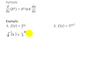 Derivative Exponential b^u (Base not e)