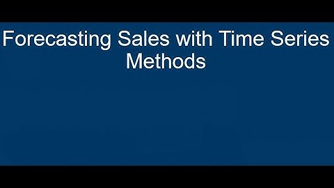 Sales Forecast Regression PPT