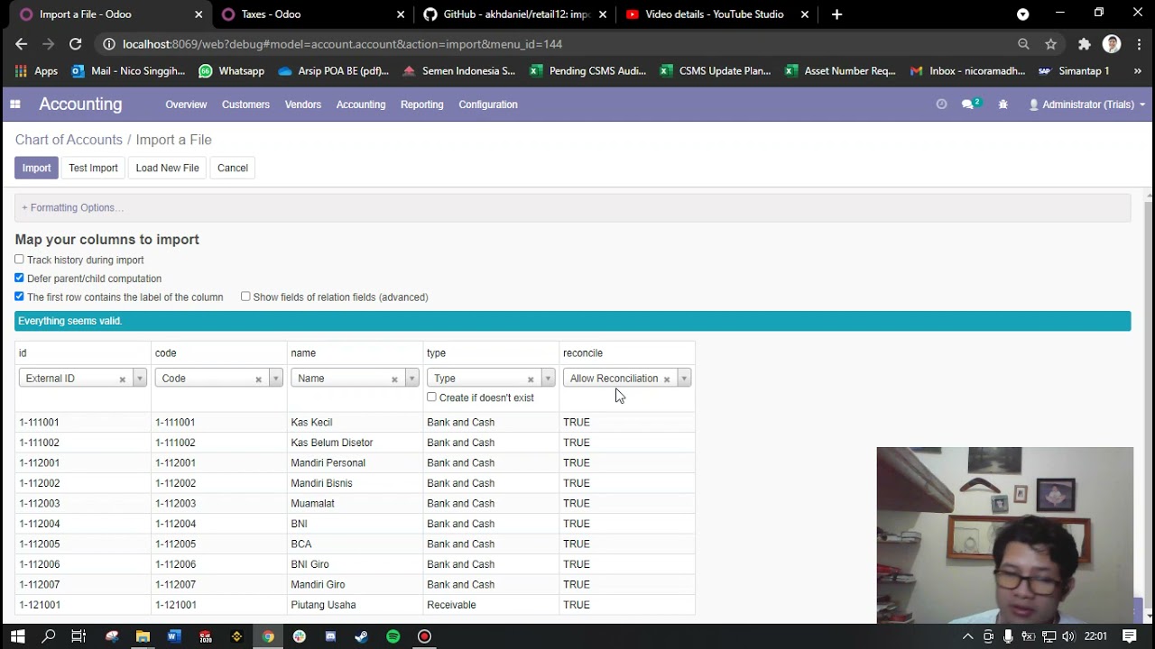 How to Import Master Data (Chart of Account, Bank, Product, etc.) on Odoo 12 Community Edition