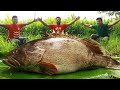 Unseen Biggest Fish BBQ Recipe | Big Tandoori Fish Recipe | Giant Fish Barbecue | Goliath Grouper