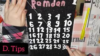 تقويم شهر رمضان بالورق فكره سهله واقتصادية رمضان 2021 تقويم رمضان رمضان كريم