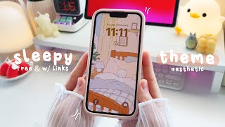 TRANSFORM YOUR iPHONE WITH A CUSTOM SLEEPY PASTEL THEME ☁️ 'always sleepy' vibes 💤 free & w/ links ♡ screenshot 2