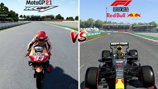 F1 Vs Honda RC 213V Drag Race  || Red Bull Honda F1 VS Honda RC 213V || F1 2021 Vs MotoGP 21 ||4K||