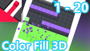 Color Fill 3D Walkthrough All Levels 1 - 10