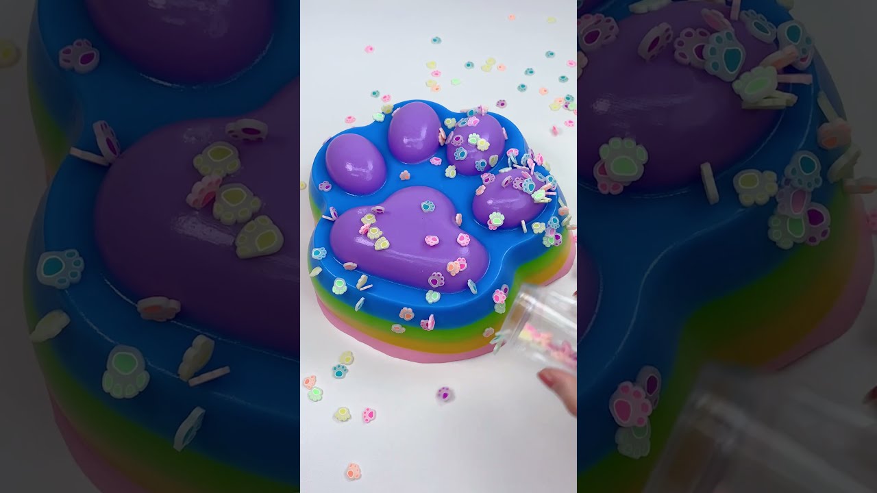 FUFUSQUISHY ASMR 2100g Rainbow Multi Layer Cat Paw