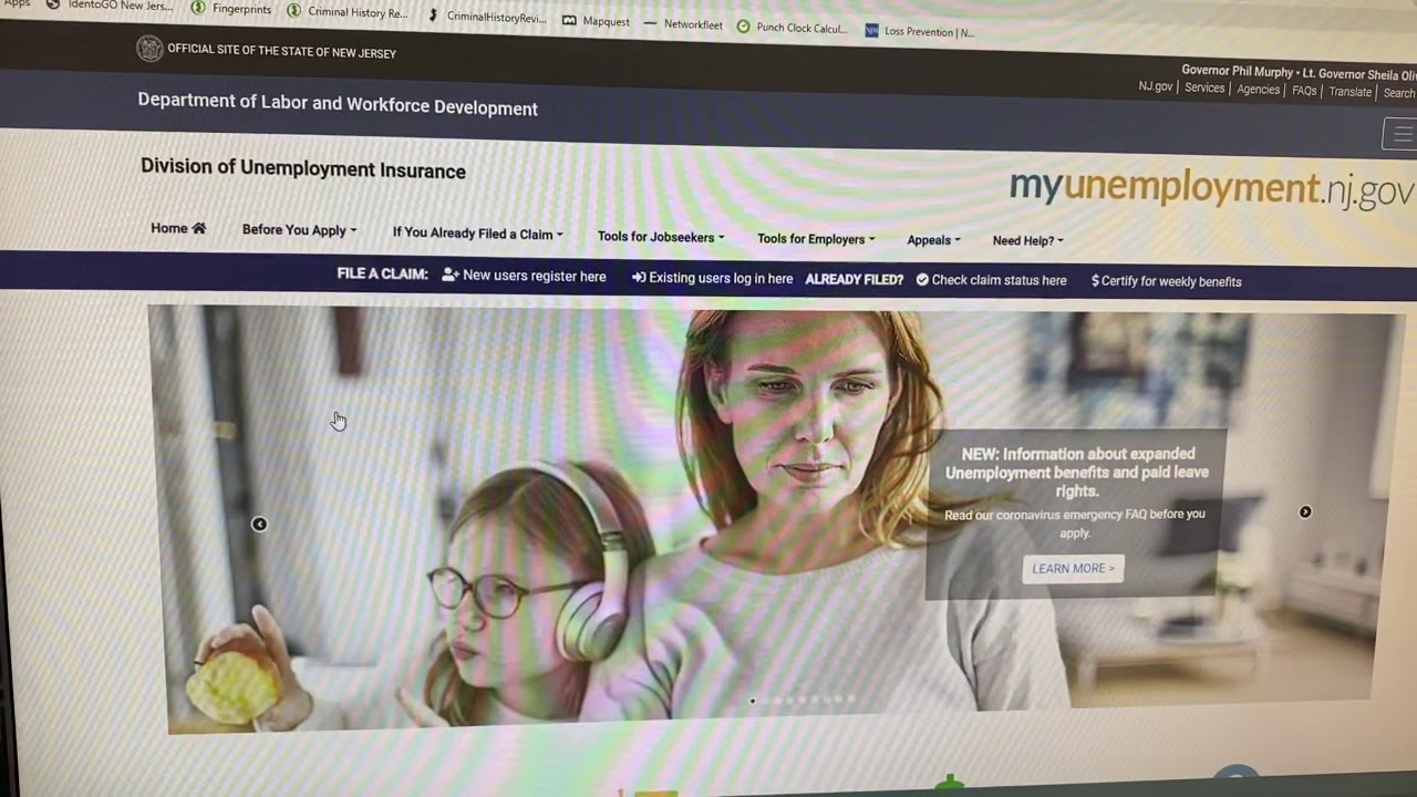 New Jersey unemployment how to video YouTube